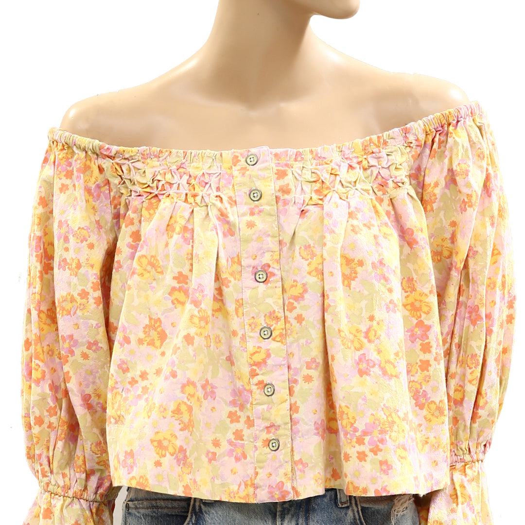 Free People James Smock Cropped Top