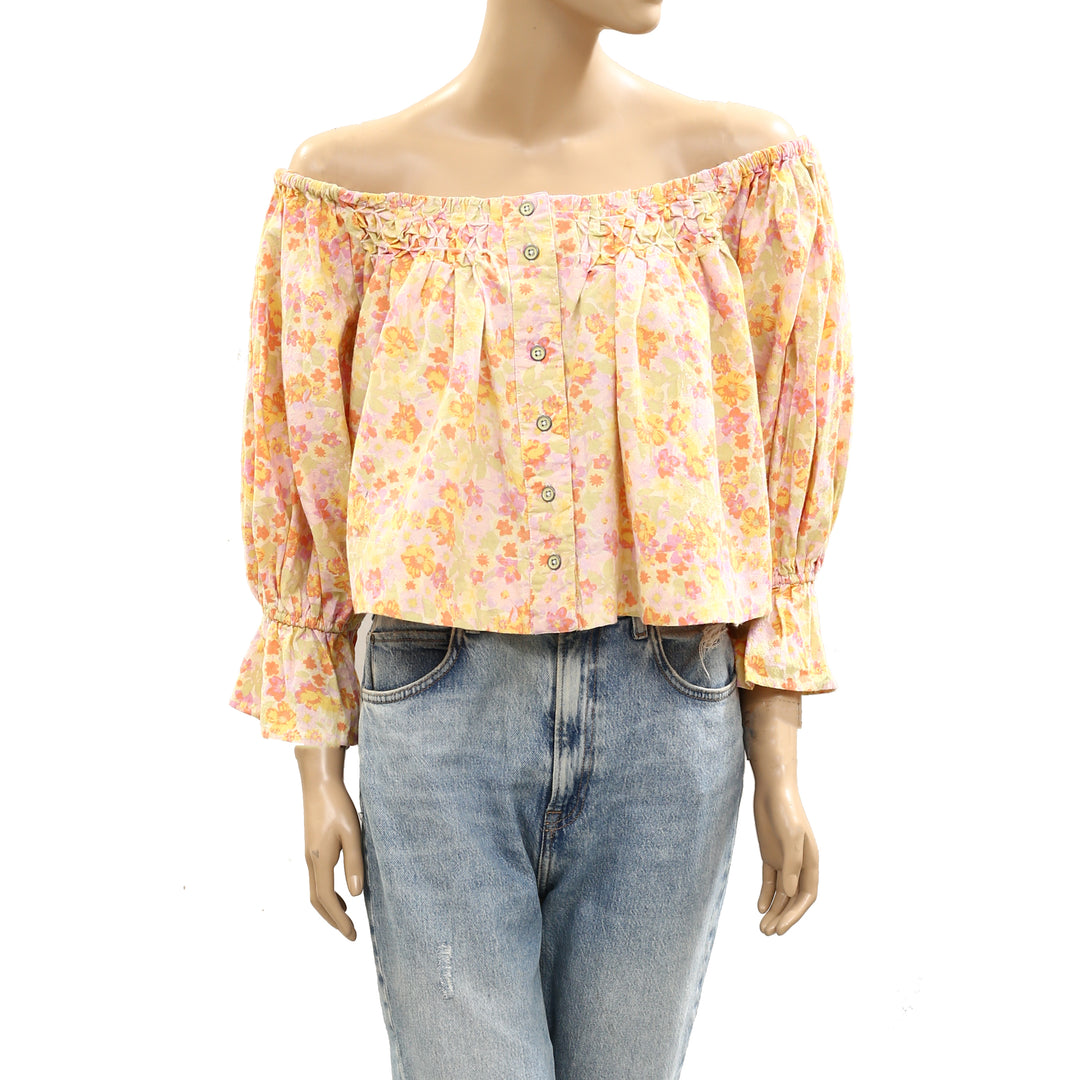 Free People James Smock Cropped Top