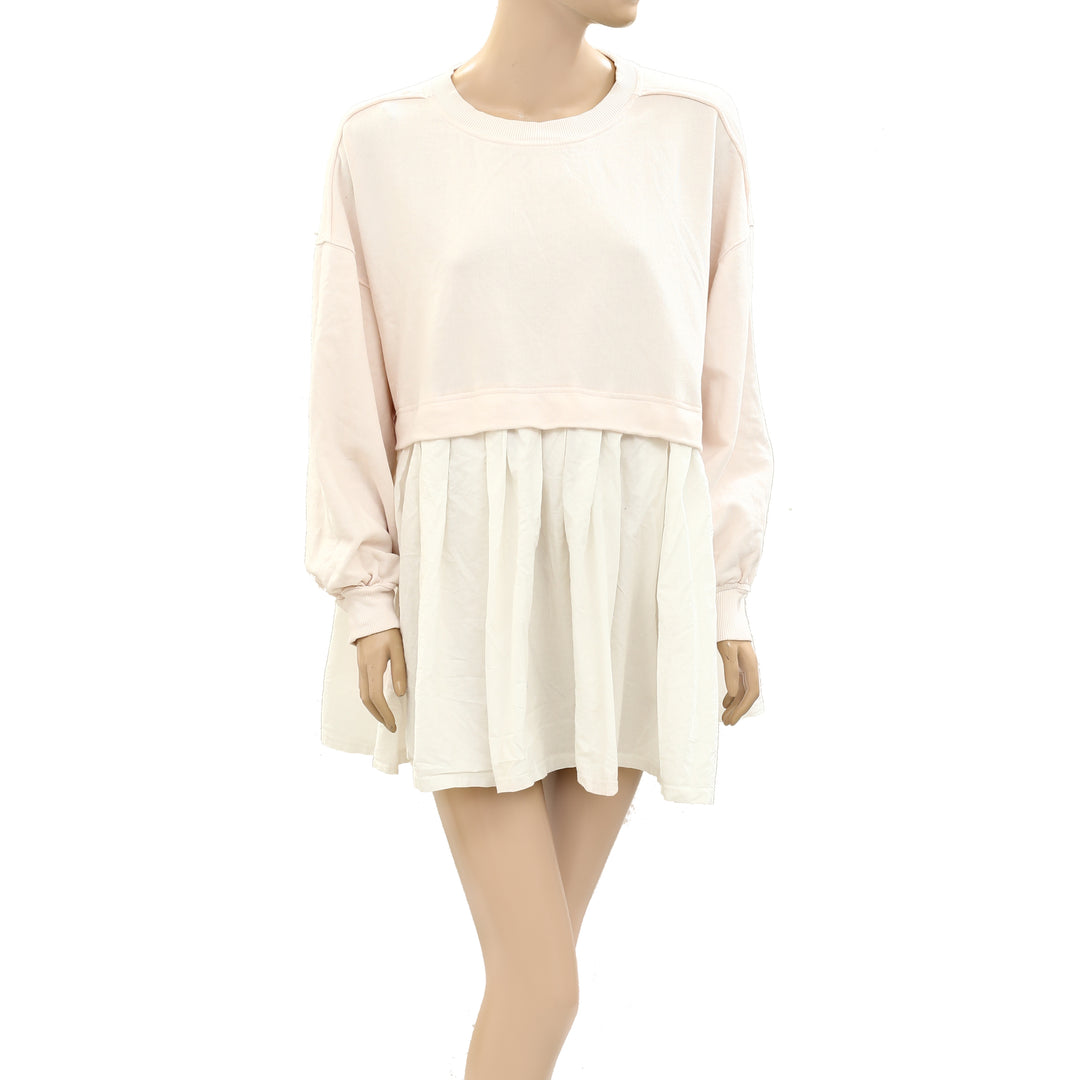 Free People Eleanor Sweatshirt Tunic Dress White Chocolate Couture Free People Eleanor Sweatshirt Tunic Dress White Chocolate Couture