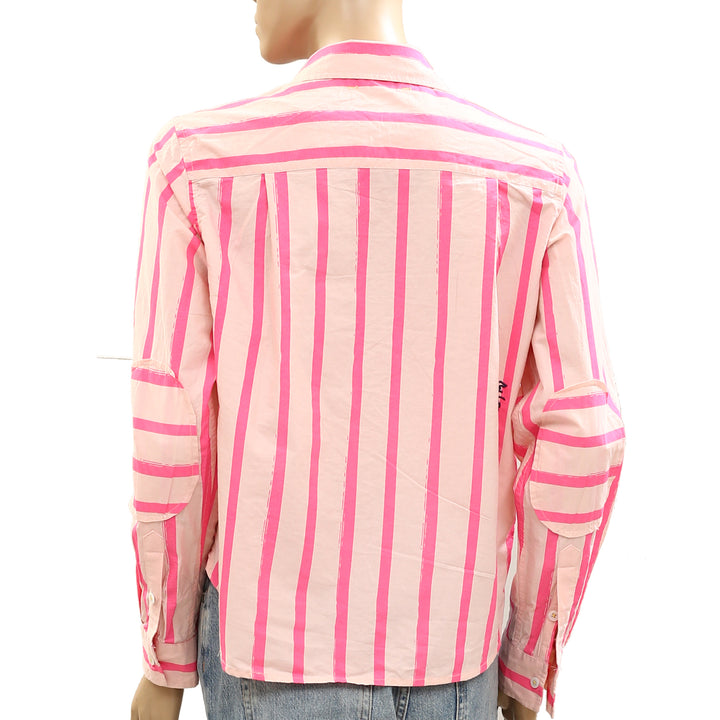 Kerri Rosenthal Pia Wide Striped Shirt Blouse Top