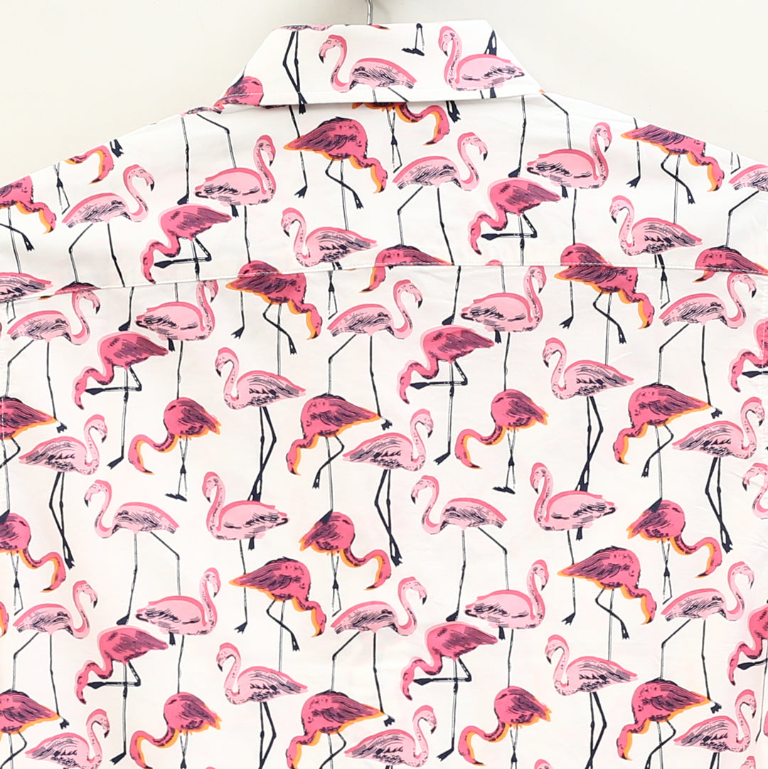 Bonobos Riviera Short Sleeve Flamingo Print Men's Shirt