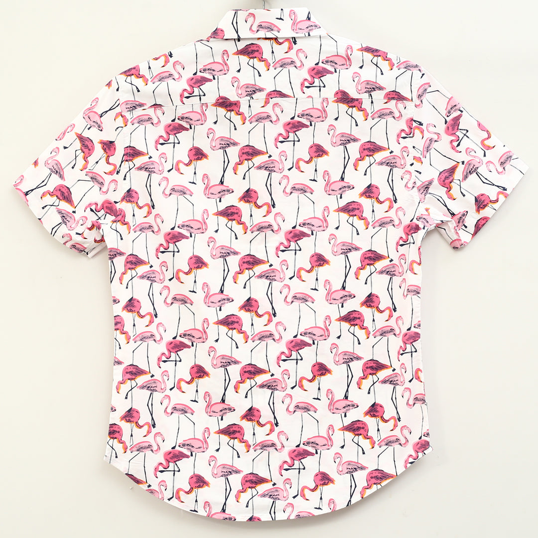 Bonobos Riviera Short Sleeve Flamingo Print Men's Shirt