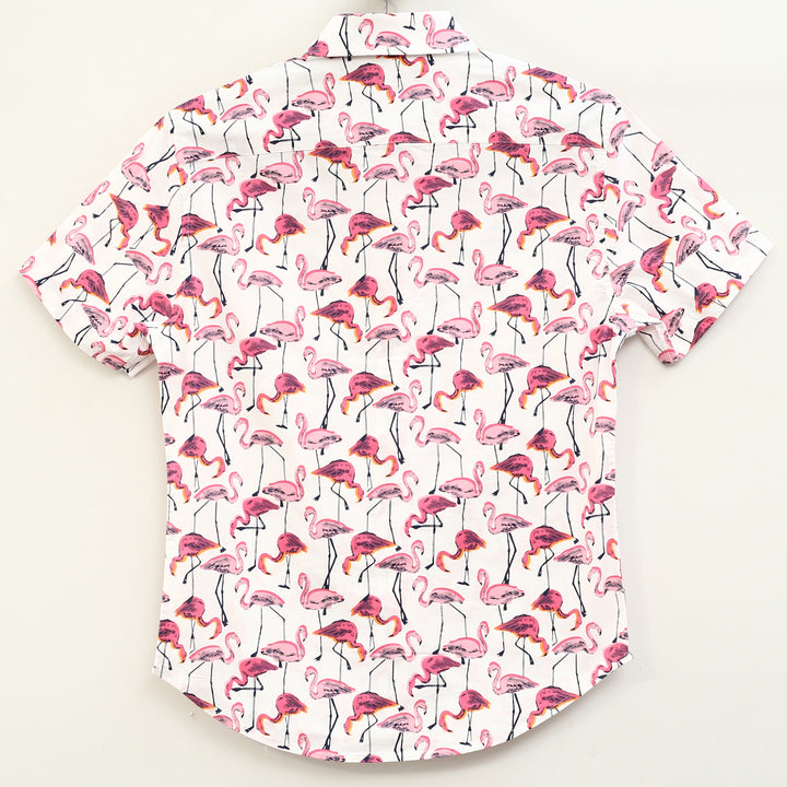 Bonobos Riviera Short Sleeve Flamingo Print Men's Shirt
