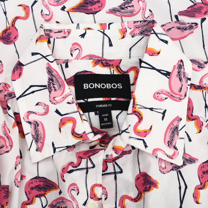 Bonobos Riviera Short Sleeve Flamingo Print Men's Shirt