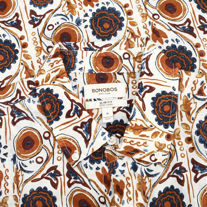 Bonobos Riviera Linen Short Sleeve Men's Shirt