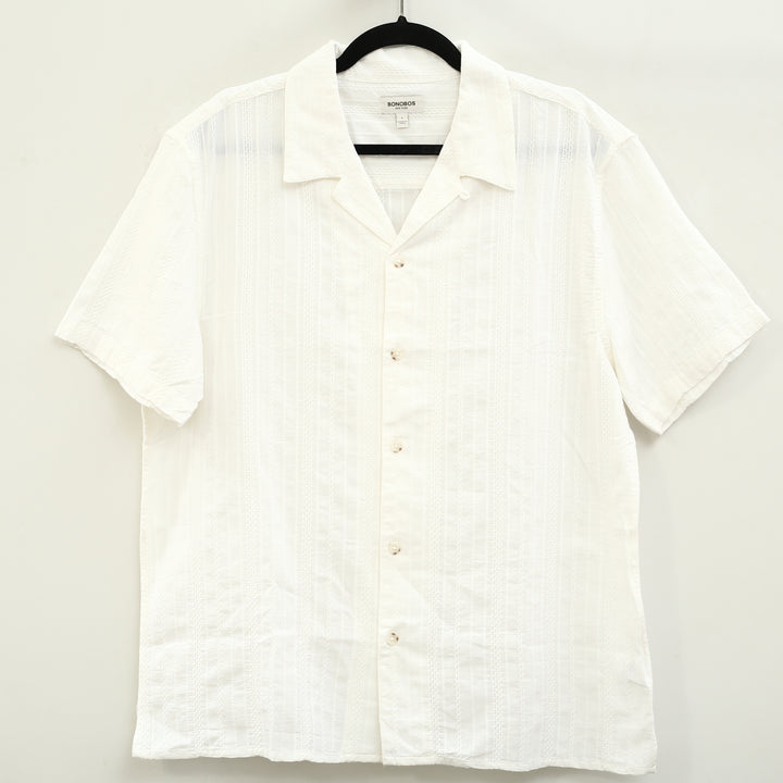 Bonobos Resort Riviera Braided Striped Cotton Camp Shirt