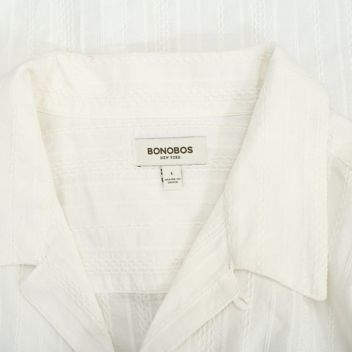 Bonobos Resort Riviera Braided Striped Cotton Camp Shirt