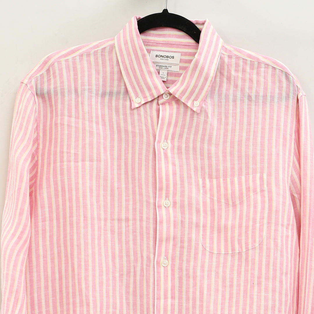 Bonobos Long Sleeve Linen Buttondown Men's Shirt