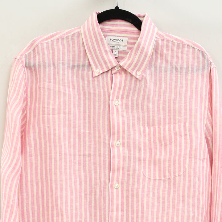 Bonobos Long Sleeve Linen Buttondown Men's Shirt