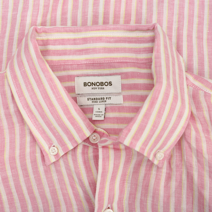 Bonobos Long Sleeve Linen Buttondown Men's Shirt