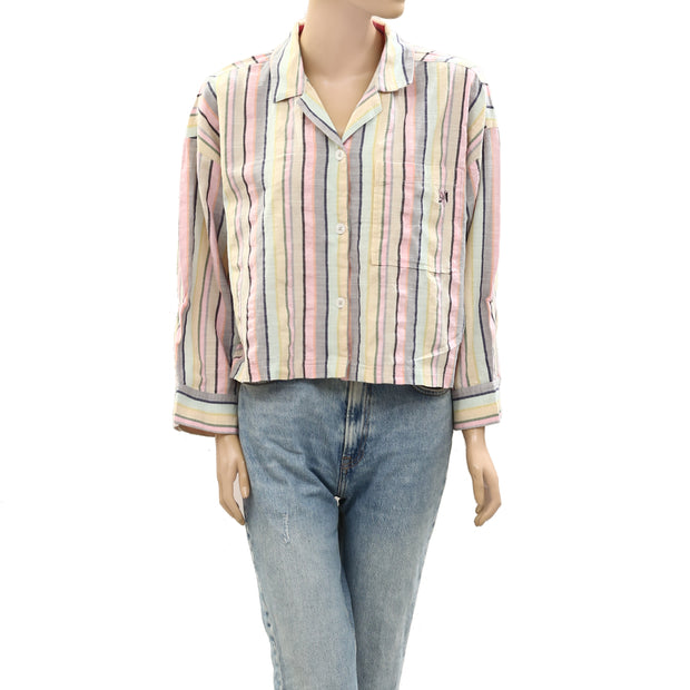 Kerri Rosenthal Sherri Stripe Shirt Blouse Top