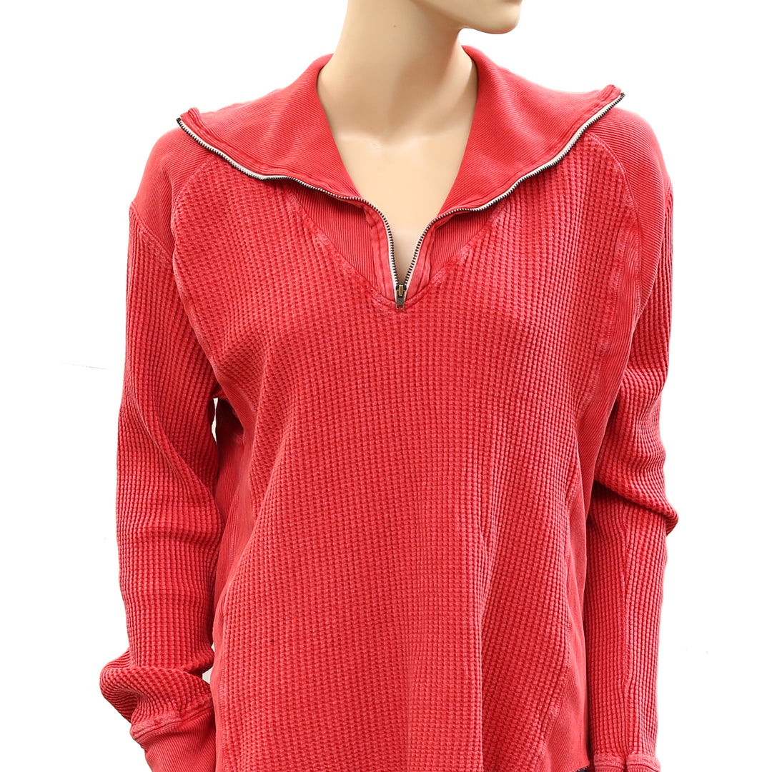 Free People FP One Ashton Zip Thermal Blouses Top