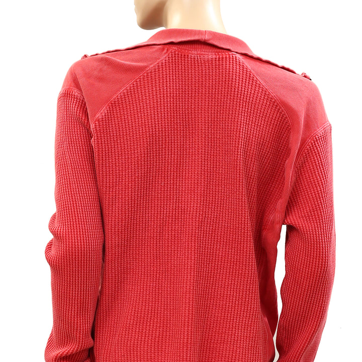 Free People FP One Ashton Zip Thermal Blouses Top