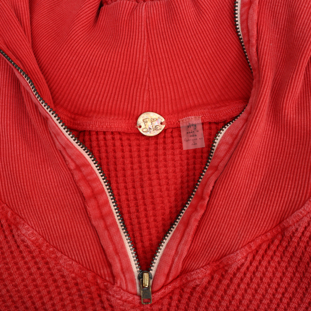 Free People FP One Ashton Zip Thermal Blouses Top