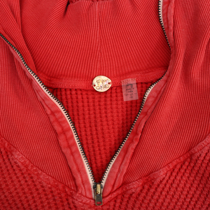 Free People FP One Ashton Zip Thermal Blouses Top