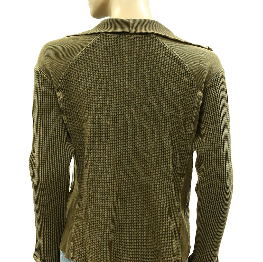 Free People FP One Ashton Zip Thermal Blouses Top