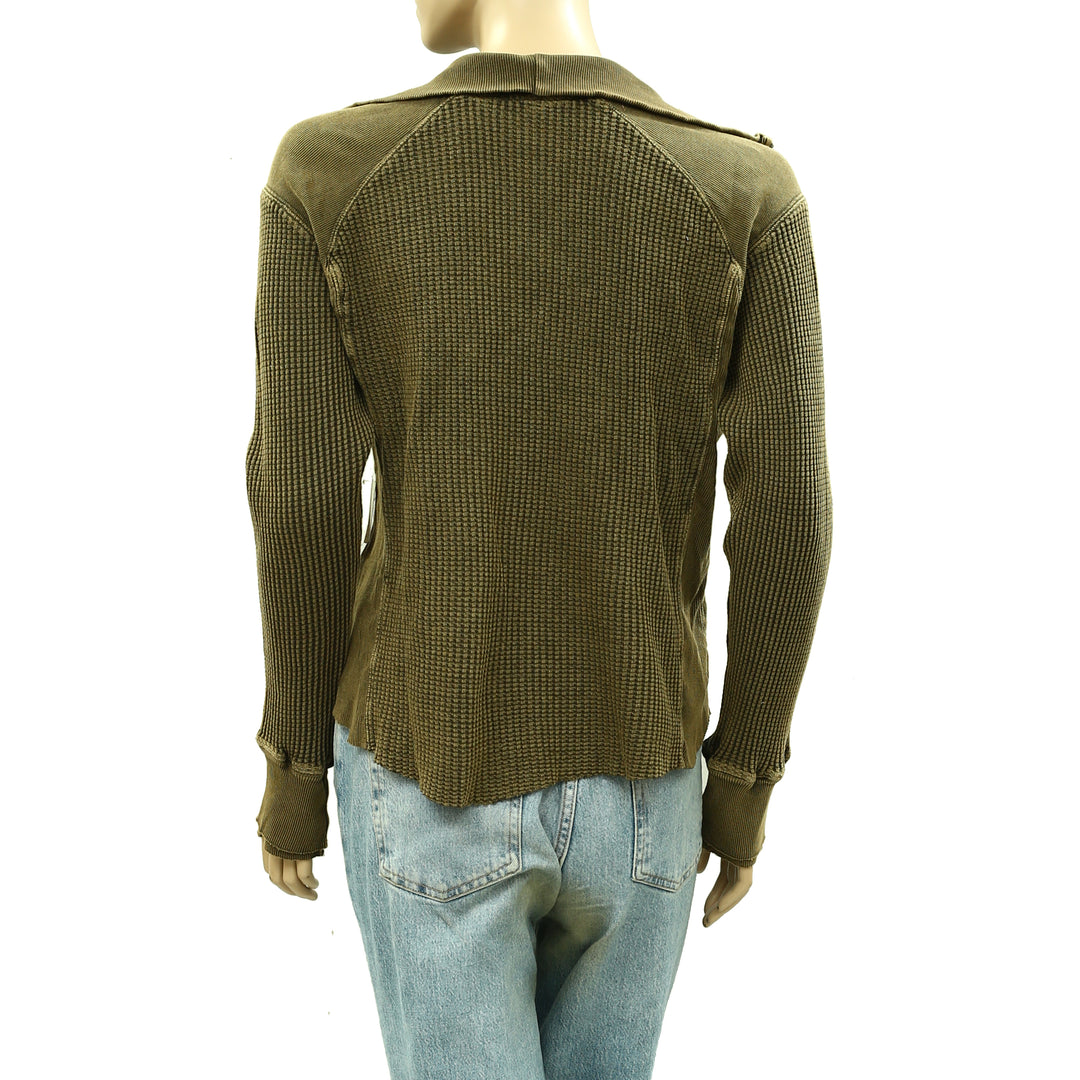 Free People FP One Ashton Zip Thermal Blouses Top