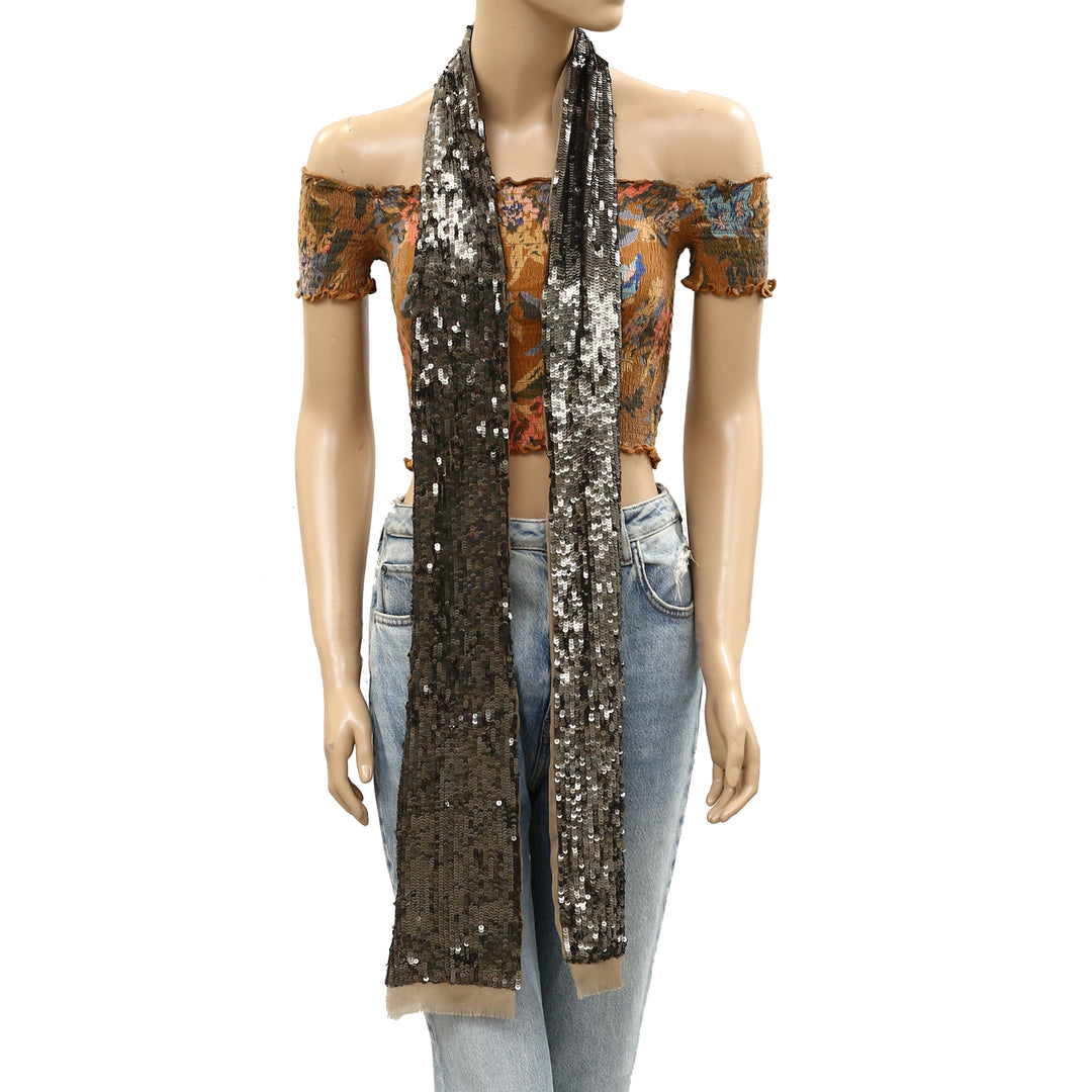 IKKS SEQUIN EMBELLISHED Longer Scarf