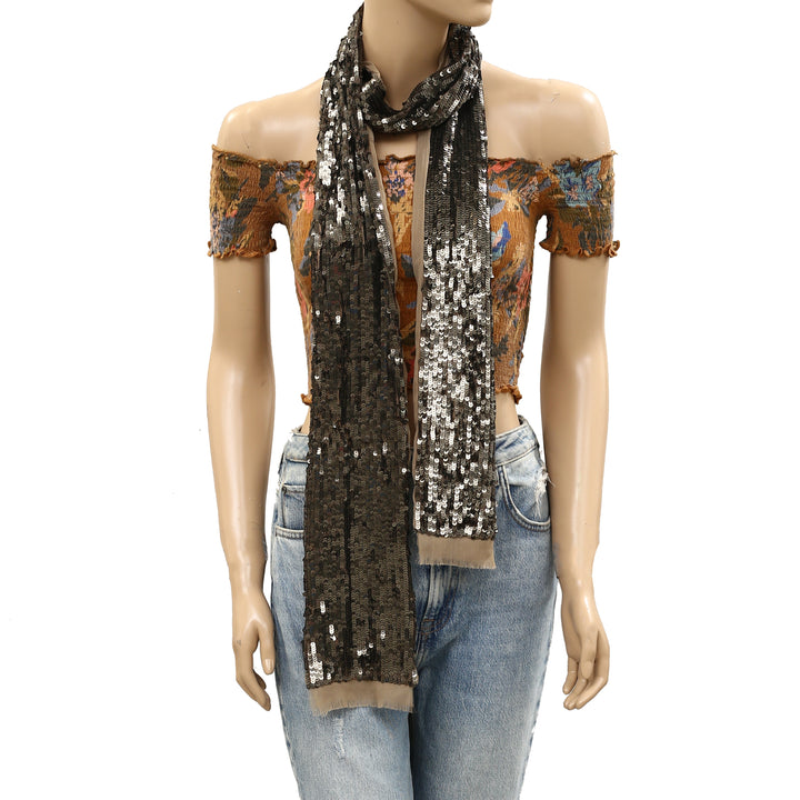 IKKS SEQUIN EMBELLISHED Longer Scarf