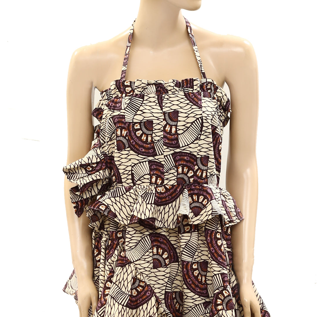 Ulla Johnson Printed Halter Maxi Dress White Chocolate Couture Ulla Johnson Printed Halter Maxi Dress White Chocolate Couture