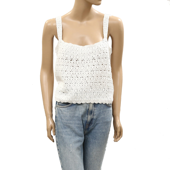 NILI LOTAN Crochet Tank Blouse Top