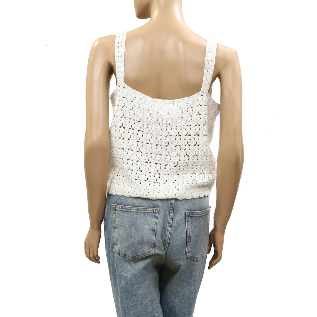 NILI LOTAN Crochet Tank Blouse Top