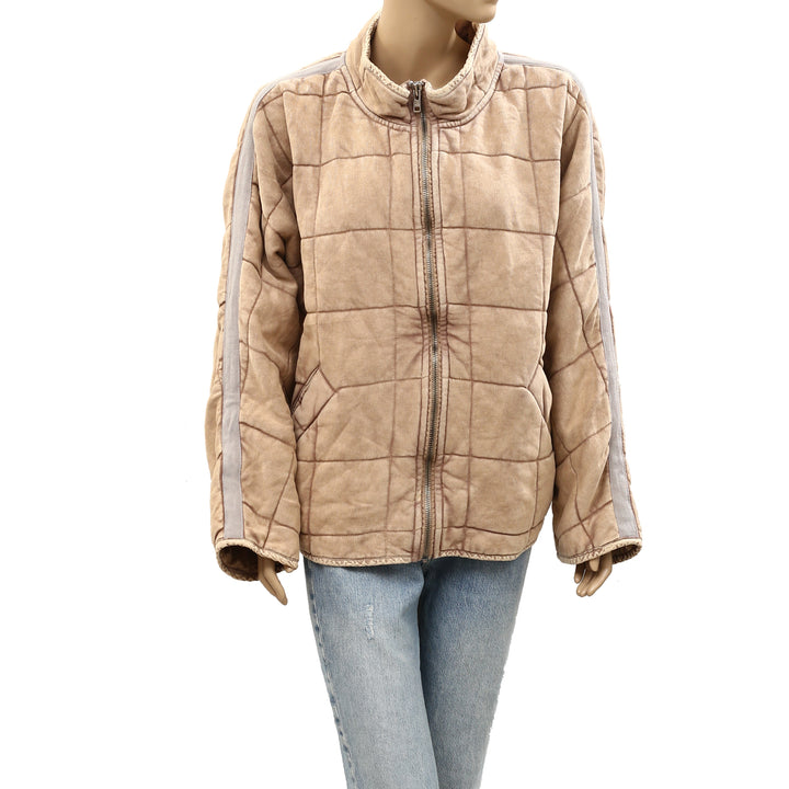 Free People Dolman Quilted Knit Jacket Top