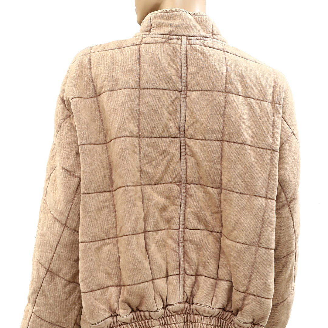 Free People Dolman Quilted Knit Jacket Top