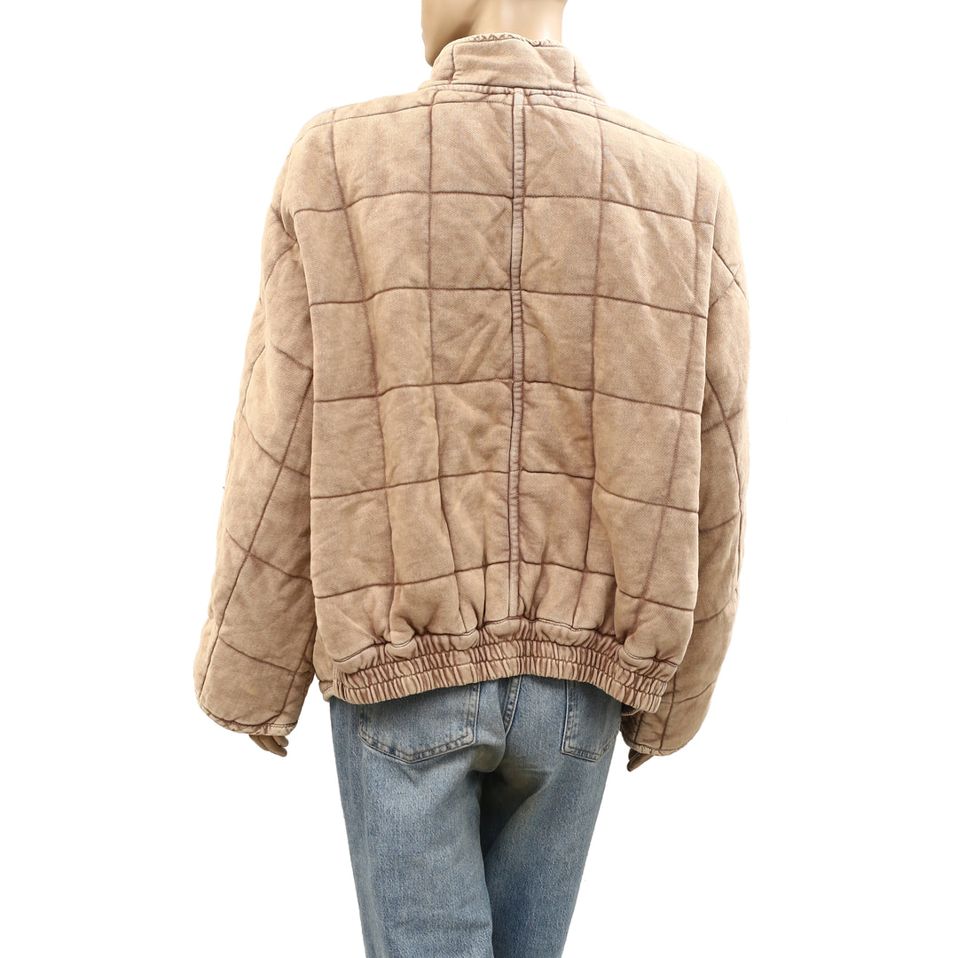 Free People Dolman Quilted Knit Jacket Top