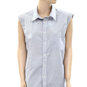 Nili Lotan Buttondown Striped Printed Tunic Shirt Top