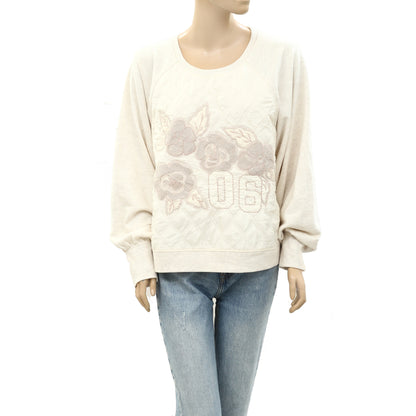 Daily Practice by Anthropologie Long-Sleeve Quilted Pullover Top