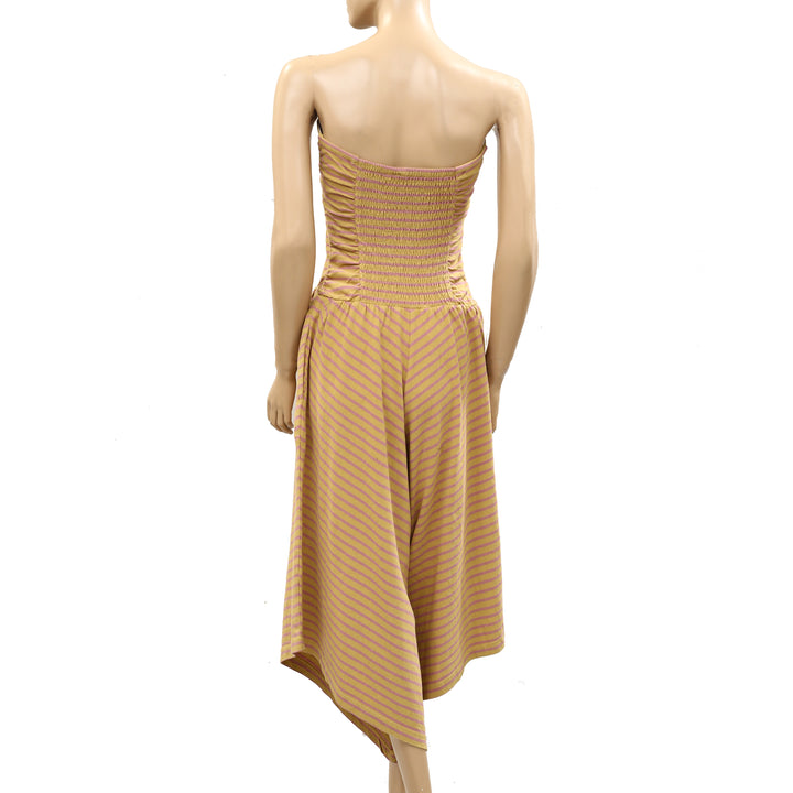 Free People Free Est Daley One-Piece Strip Tube Jumpsuit Dress