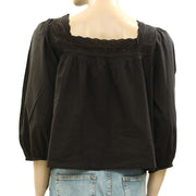 The Great The Eyelet Buttondown Sleep Blouse Top
