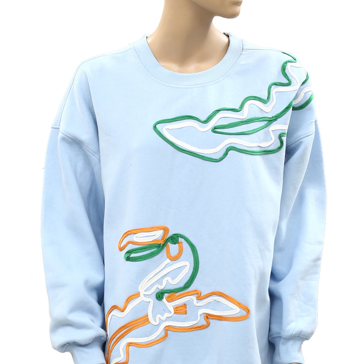 Anthropologie Celandine Embellished Crew-Neck Sweatshirt Top