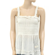 Odd Molly Anthropologie Blouse Top Off White