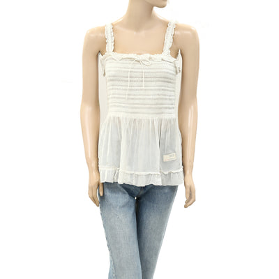 Odd Molly Anthropologie Blouse Top Off White