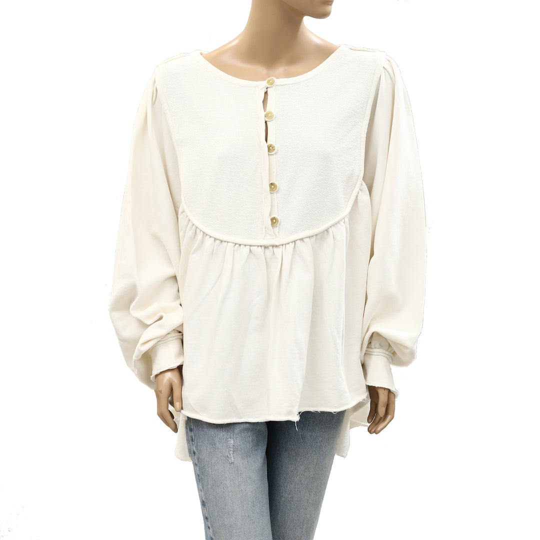Free People About A Girl Pullover Sweatshirt Top