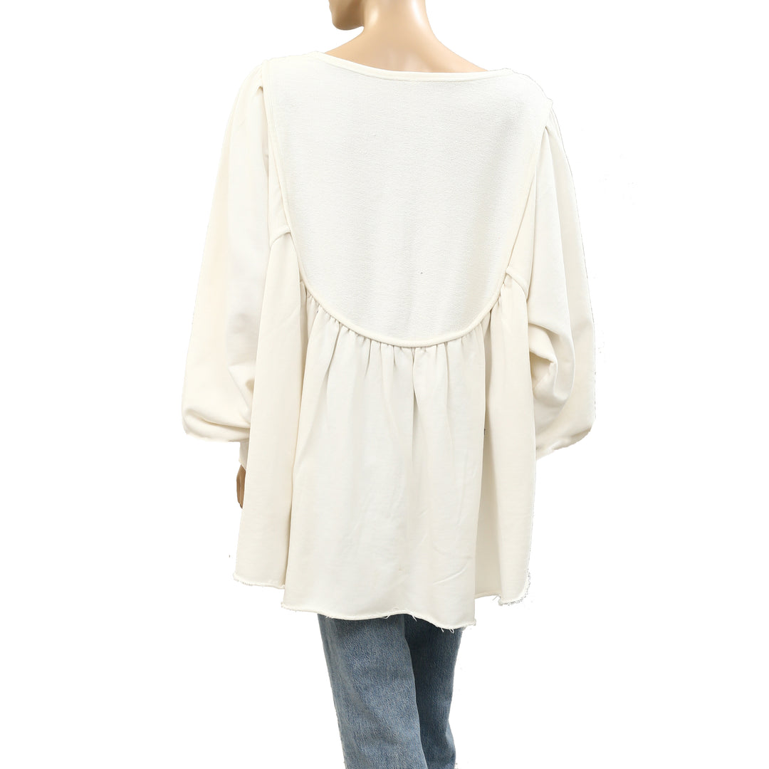 Free People About A Girl Pullover Sweatshirt Top