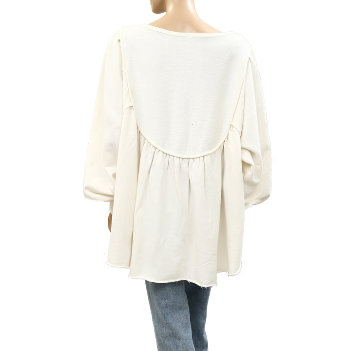 Free People About A Girl Pullover Sweatshirt Top
