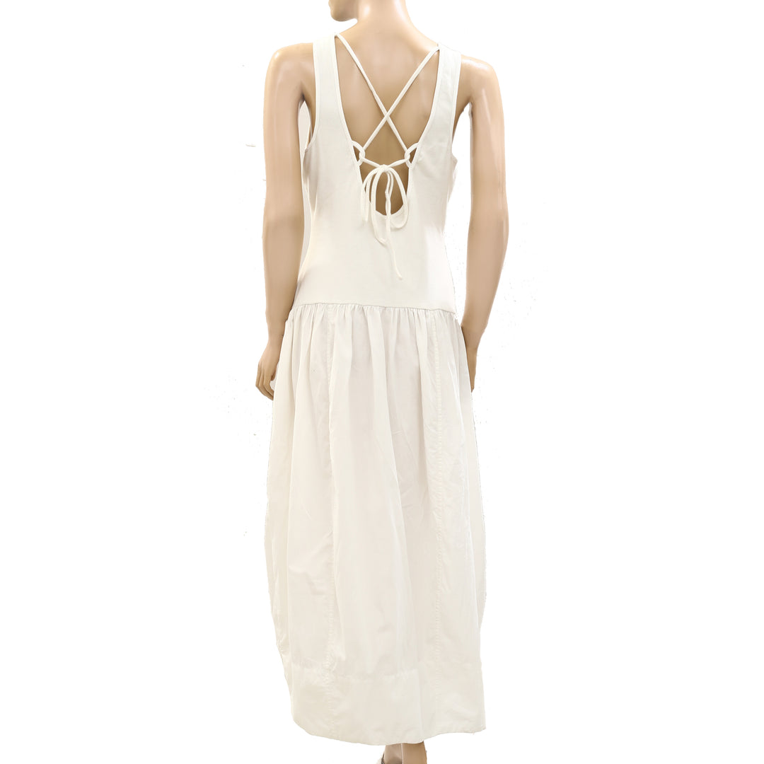By Anthropologie Sleeveless Drop-Waist Maxi Dress – White Chocolate Couture