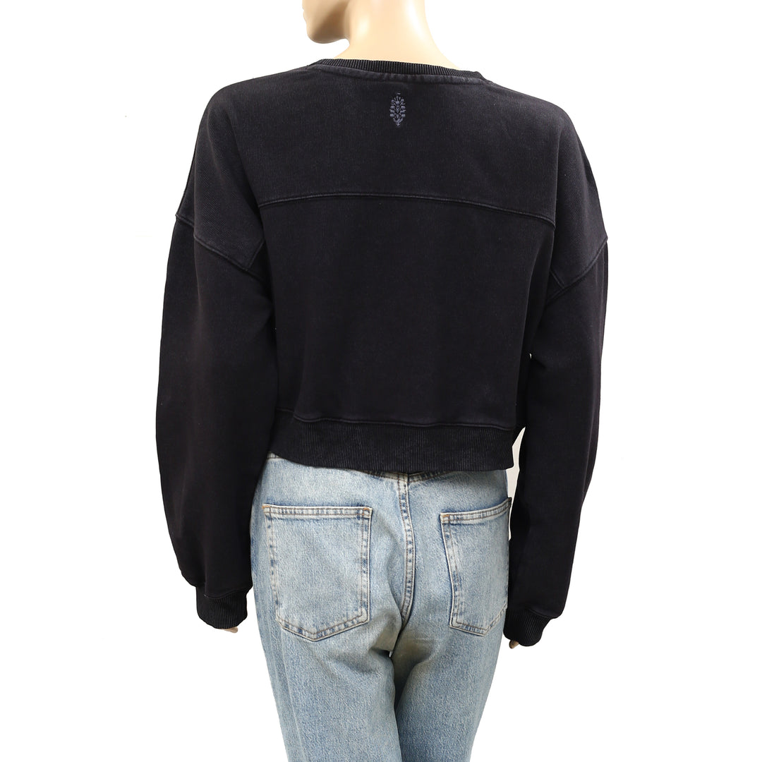 Free People FP Movement On Your Mark Pullover Sweatshirt Top