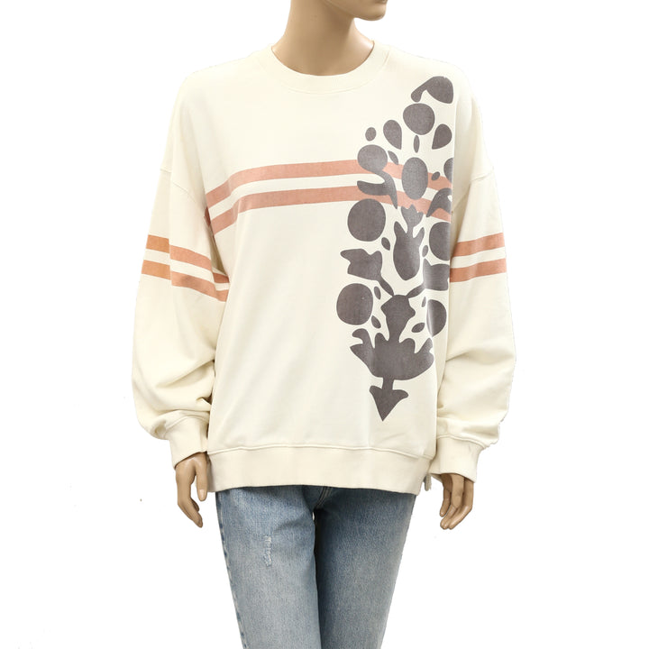 Free People FP Movement All Star Buti Logo Pullover Sweatshirt Top
