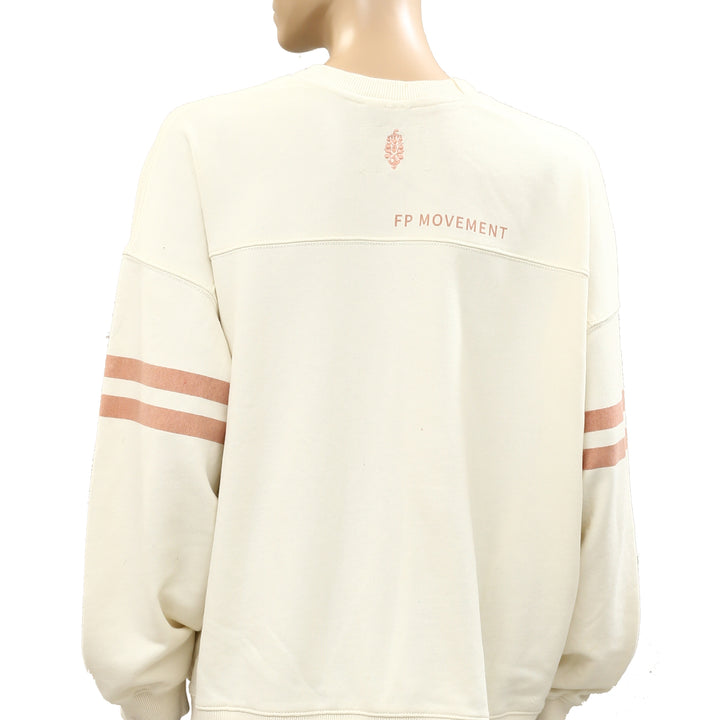 Free People FP Movement All Star Buti Logo Pullover Sweatshirt Top
