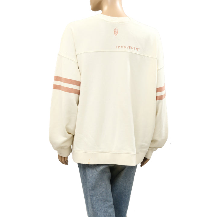 Free People FP Movement All Star Buti Logo Pullover Sweatshirt Top