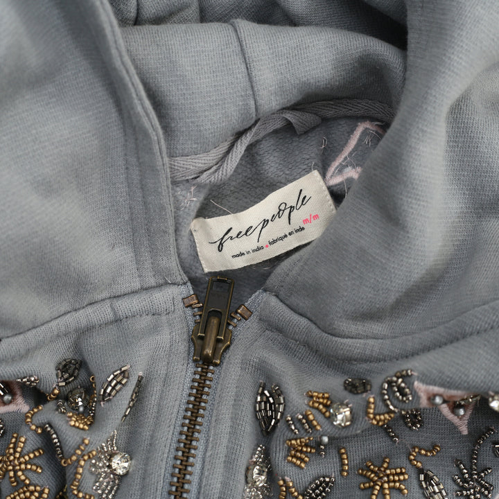 Free People Glitter Oversized Hoodie Top