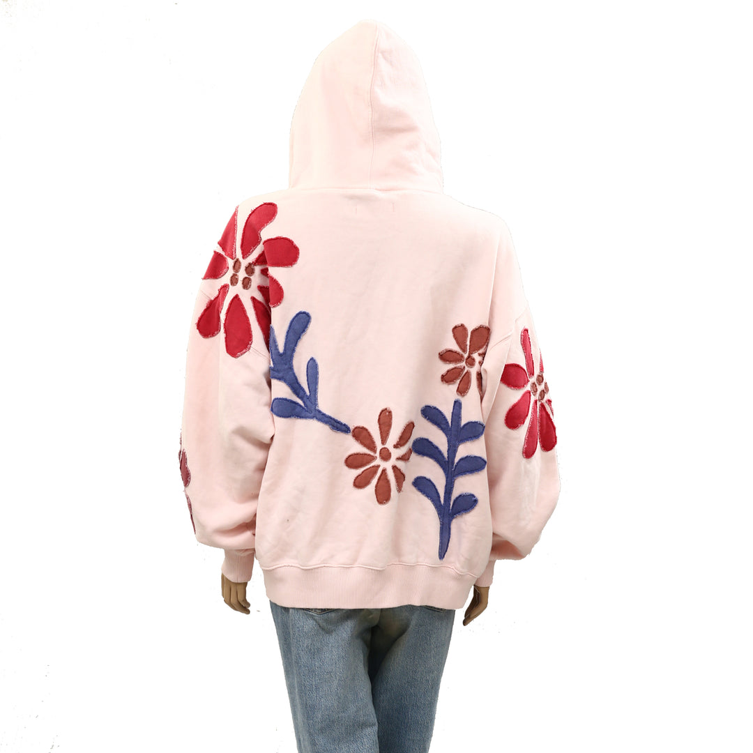 Free People We The Free it's a Vibe Flowers Hoodie Sweatshirt Tunic Top