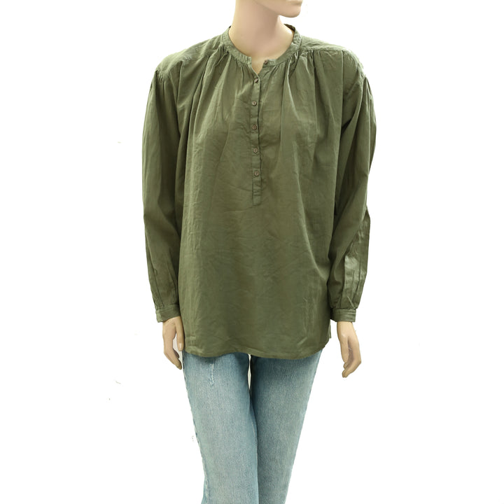 Nili Lotan Solid Tunic Shirt Top