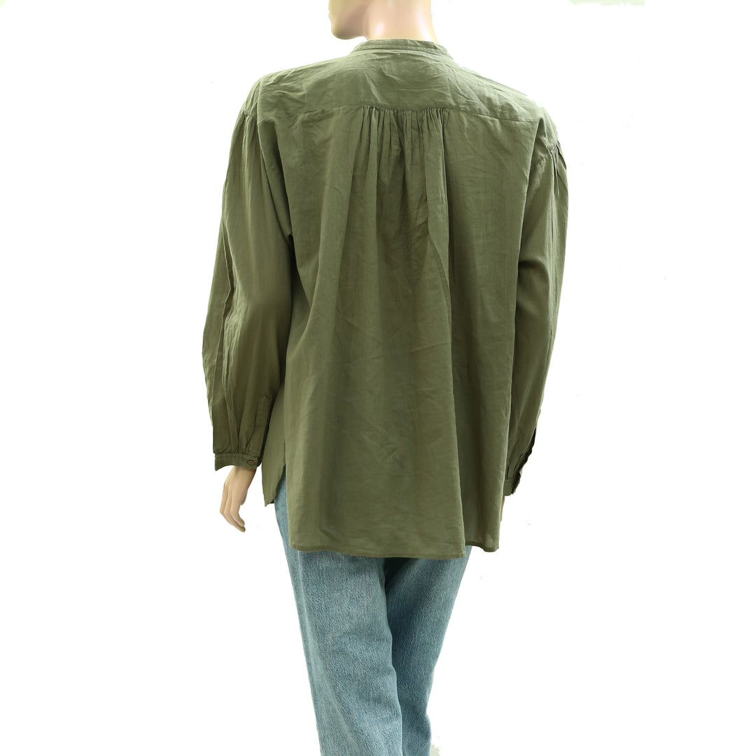 Nili Lotan Solid Tunic Shirt Top