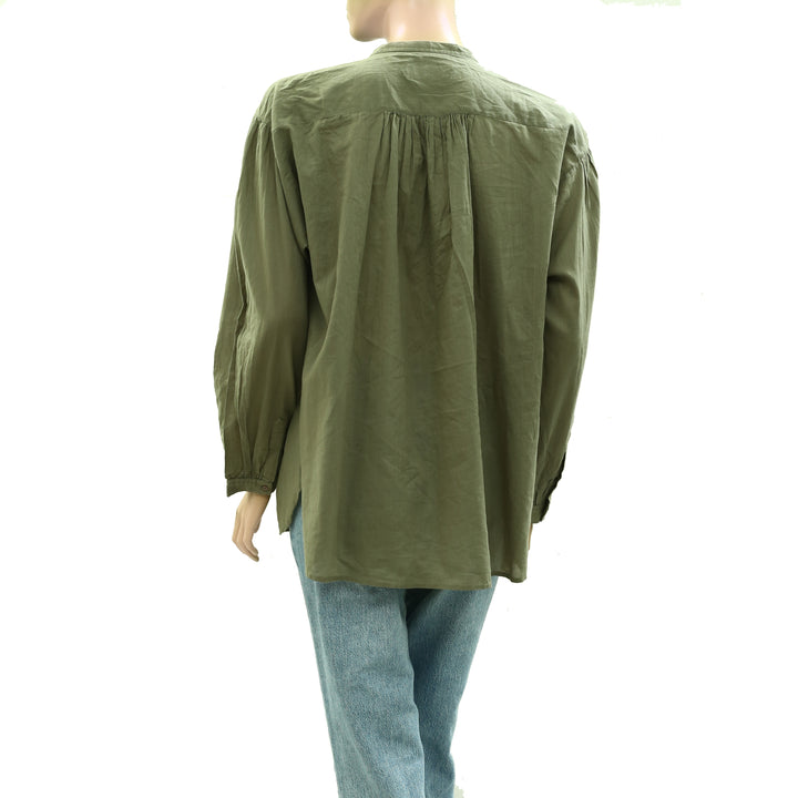 Nili Lotan Solid Tunic Shirt Top