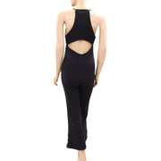Free People Solid Black One-Piece Jumpsuit